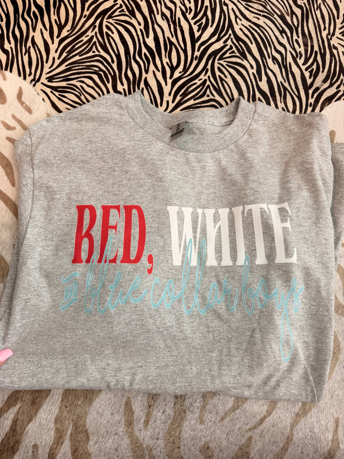 Red, White, & Blue Collar Boys - Small