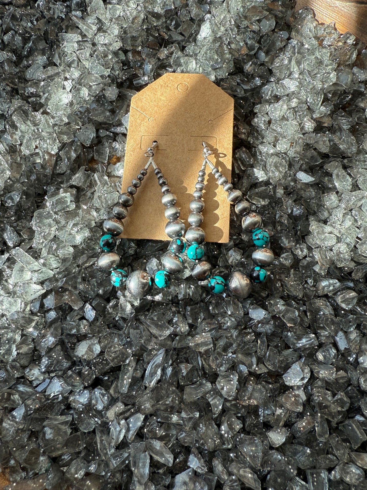 Turquoise and Silver Earrings