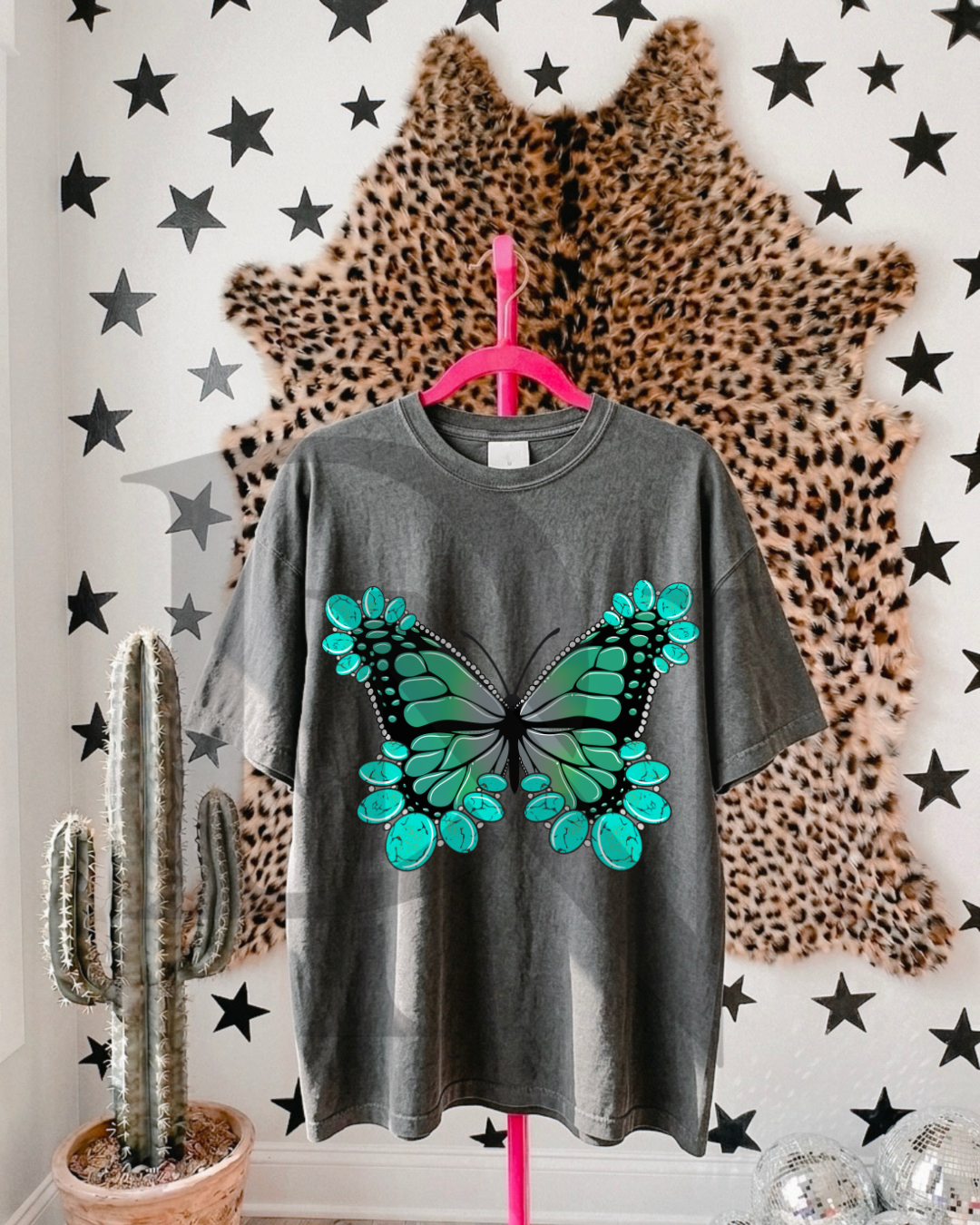 Turquoise Butterfly Tee