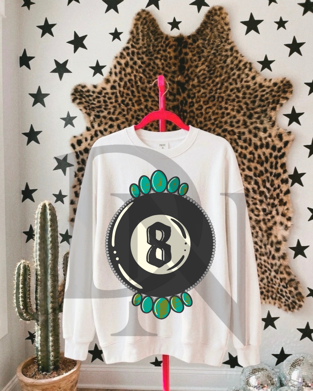 Turquoise 8 Ball Tee