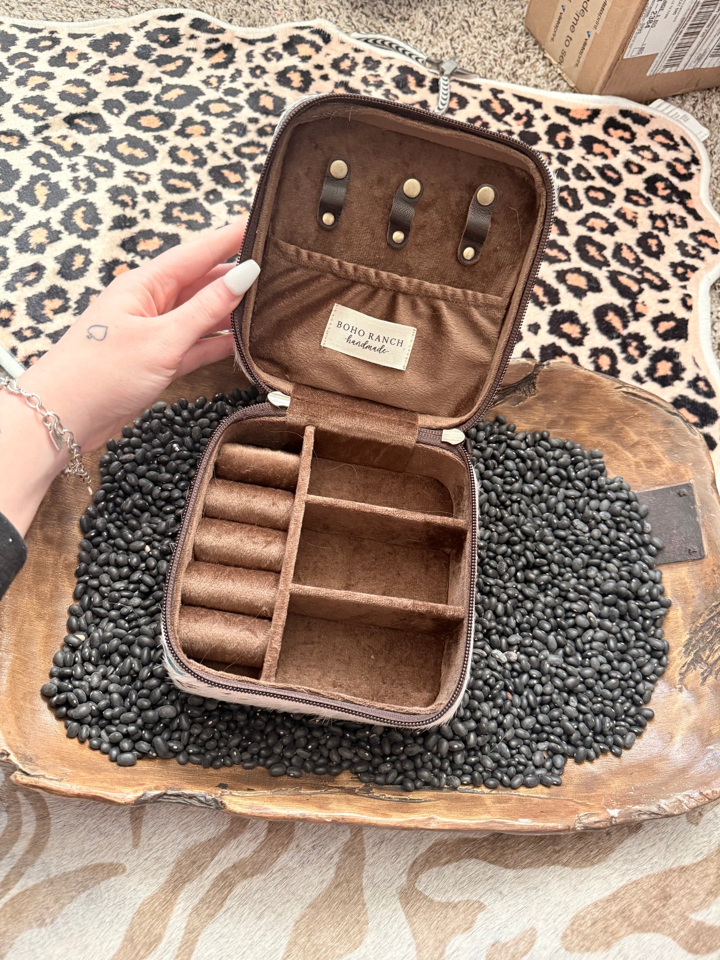 Cowhide Jewelry Box