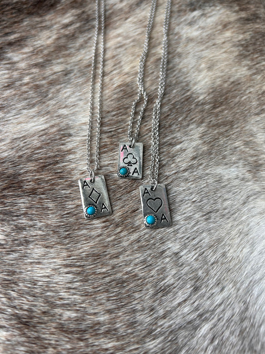 Cards and Turquoise Necklace