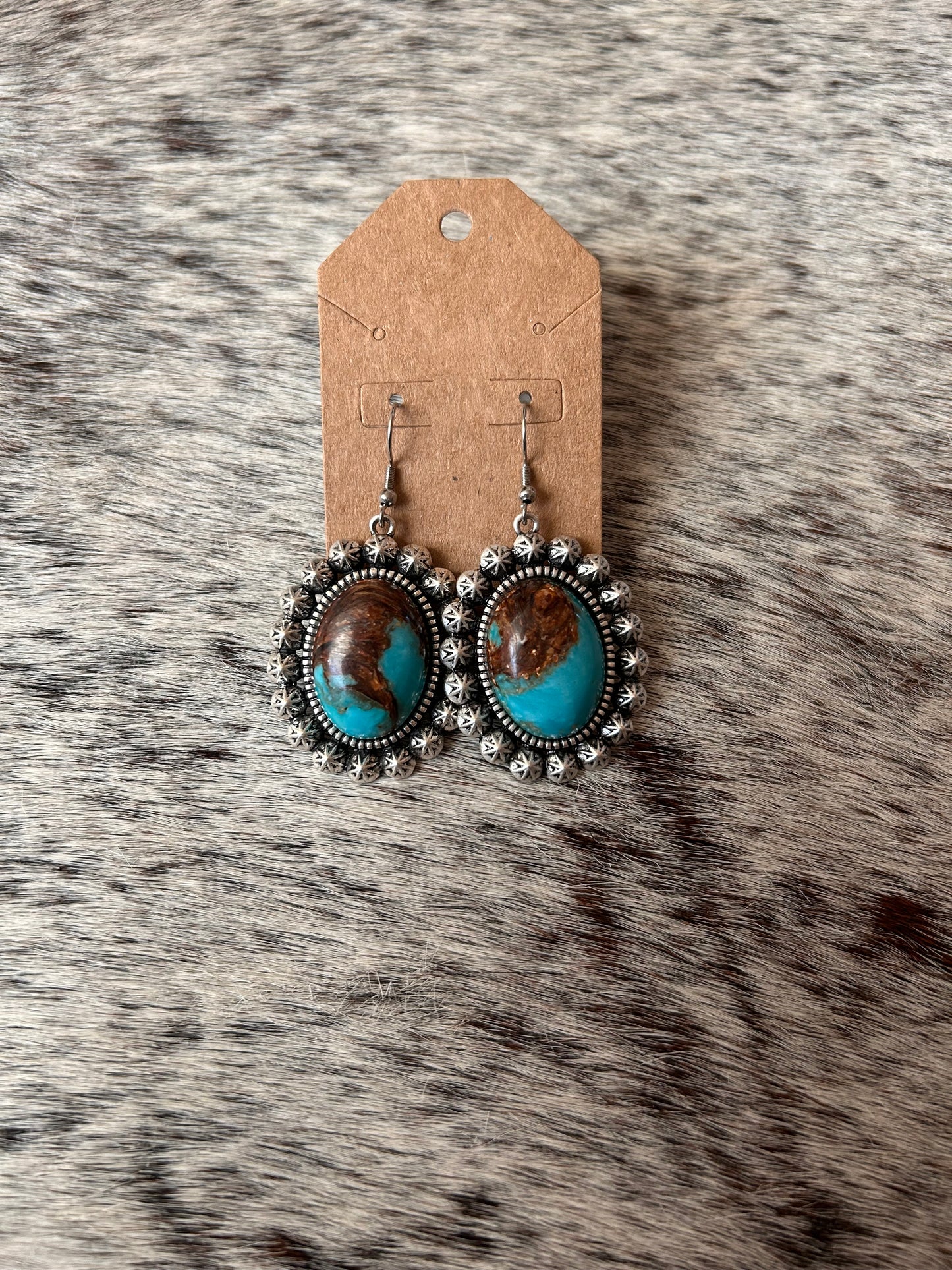 Turquoise and Silver Earrings