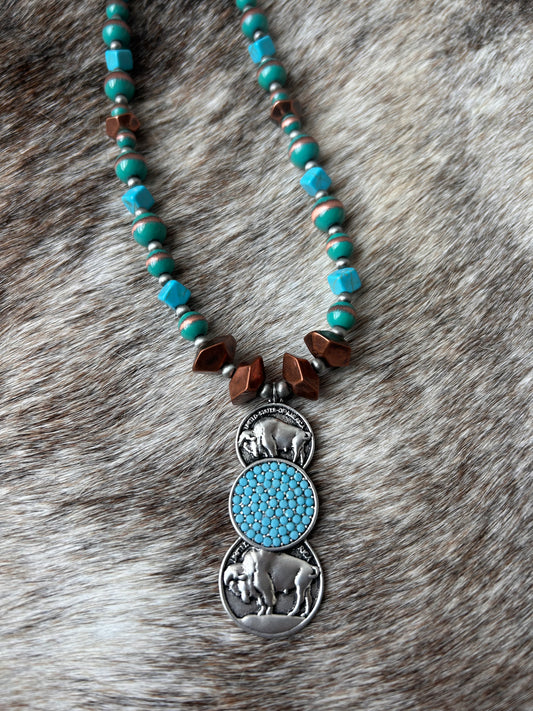 Stacked Buffalo Necklace