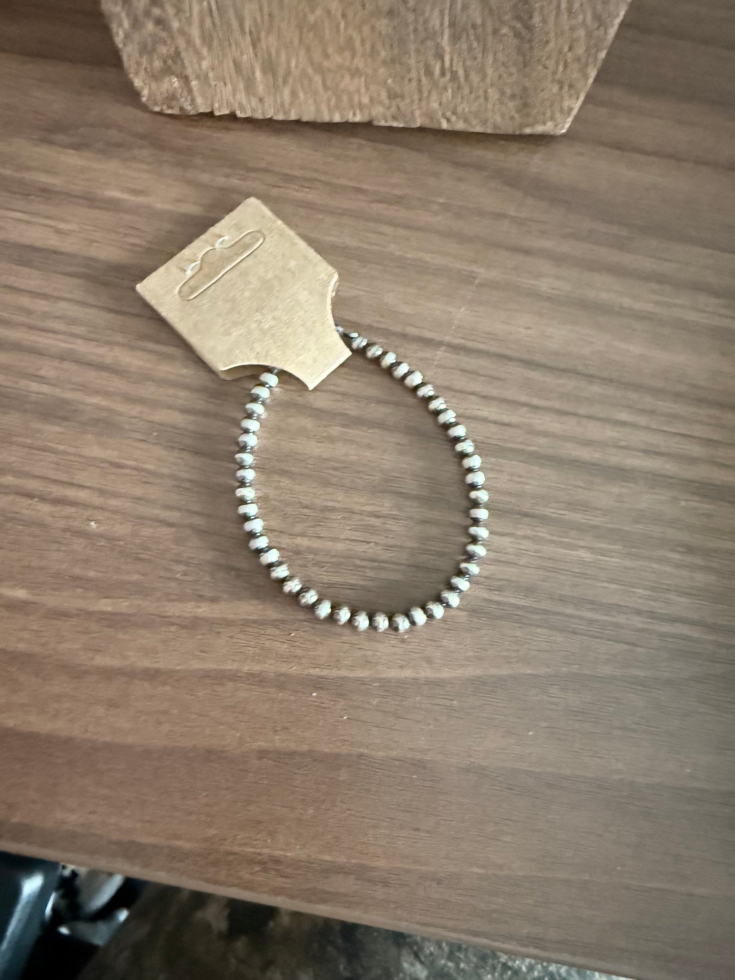 Stretchy Sterling Silver Pearl Bracelet
