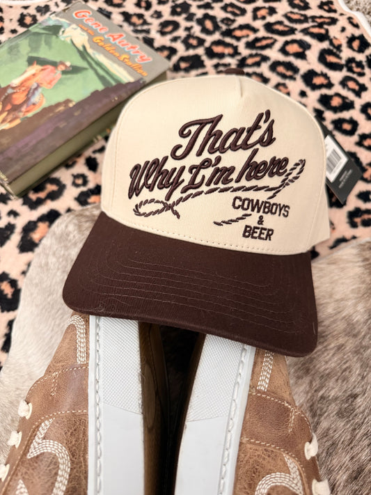 That’s Why I’m Here Hat