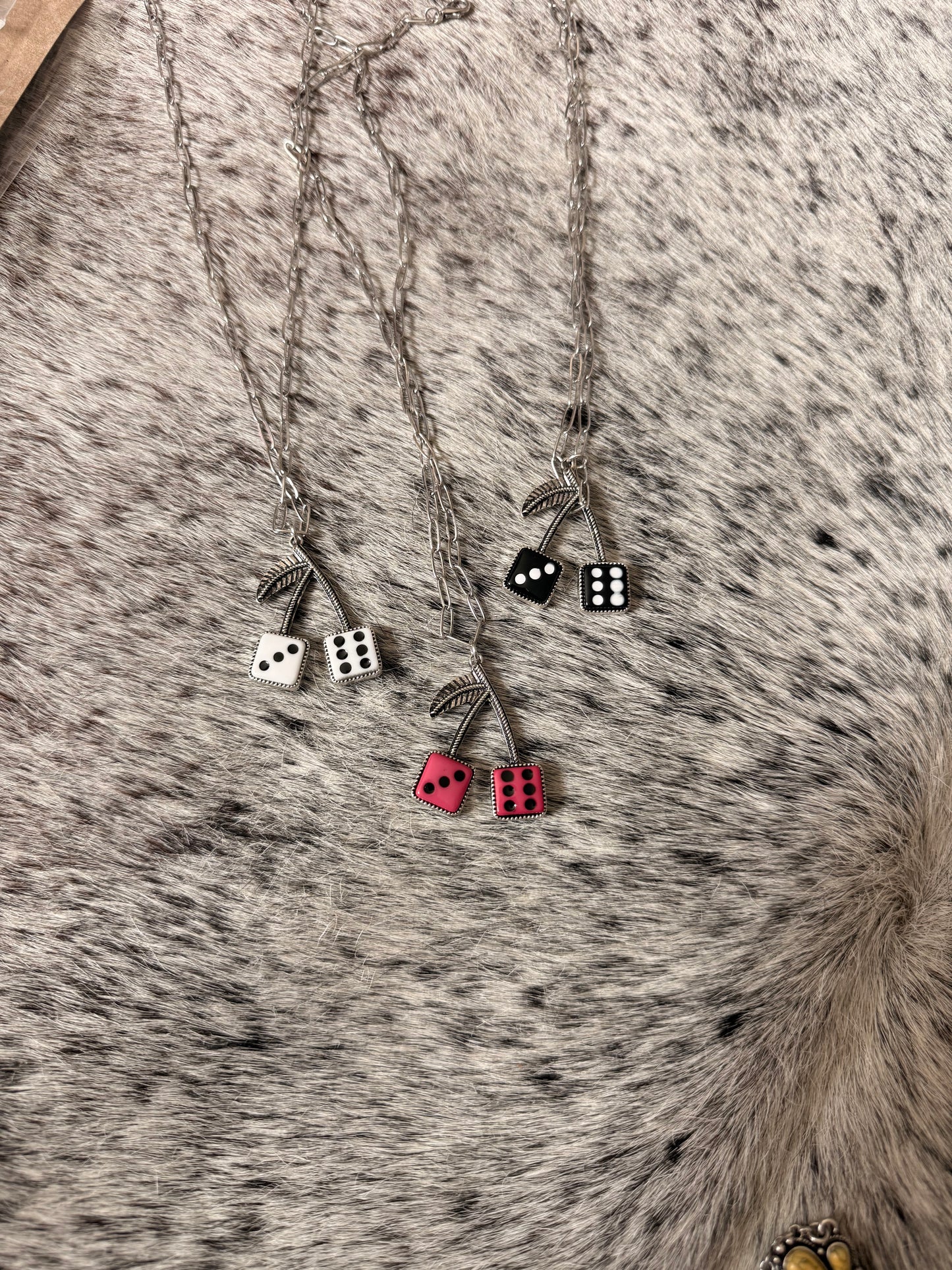Dice Cherry Necklace