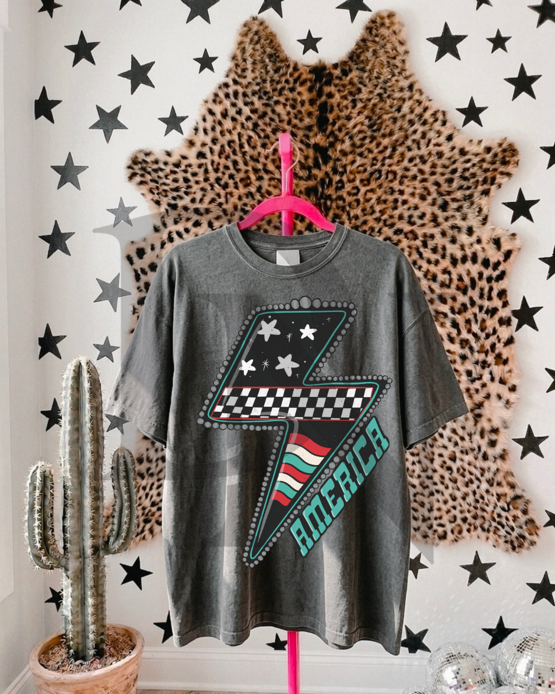 America Lighting Bolt Tee