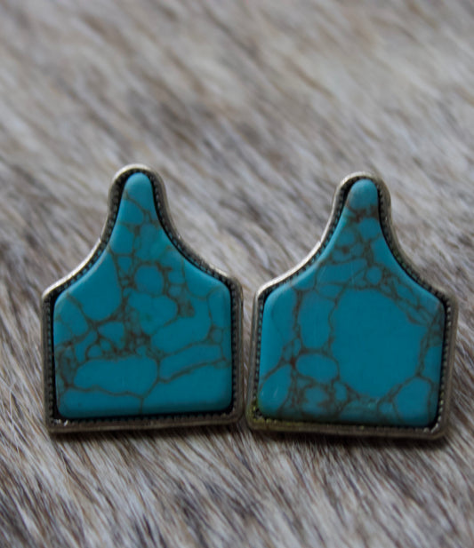 Cow tag Earrings