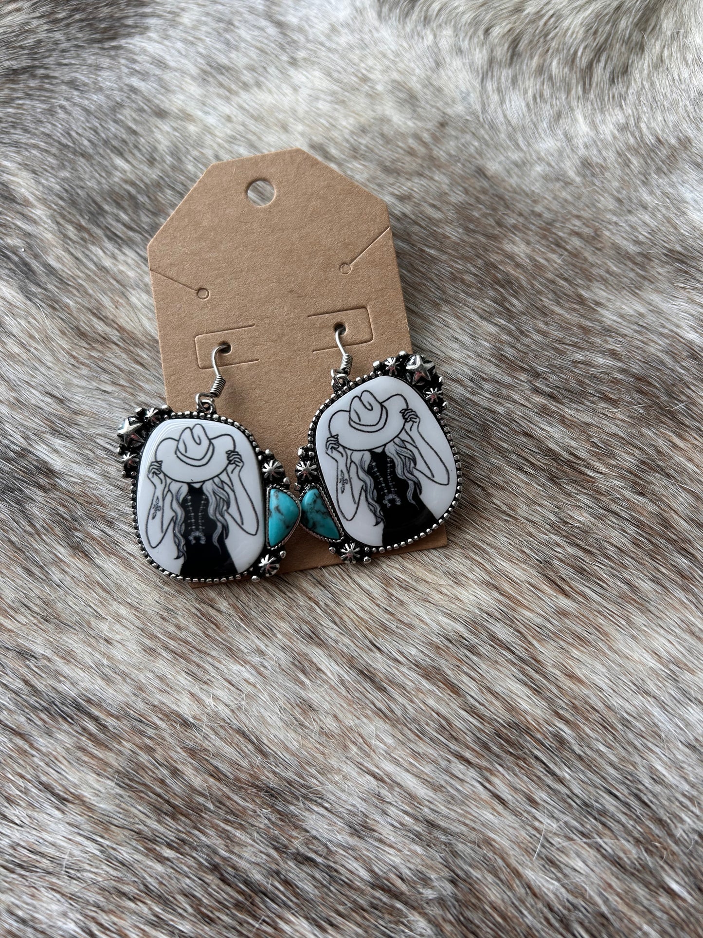 Turquoise and Hats Earrings