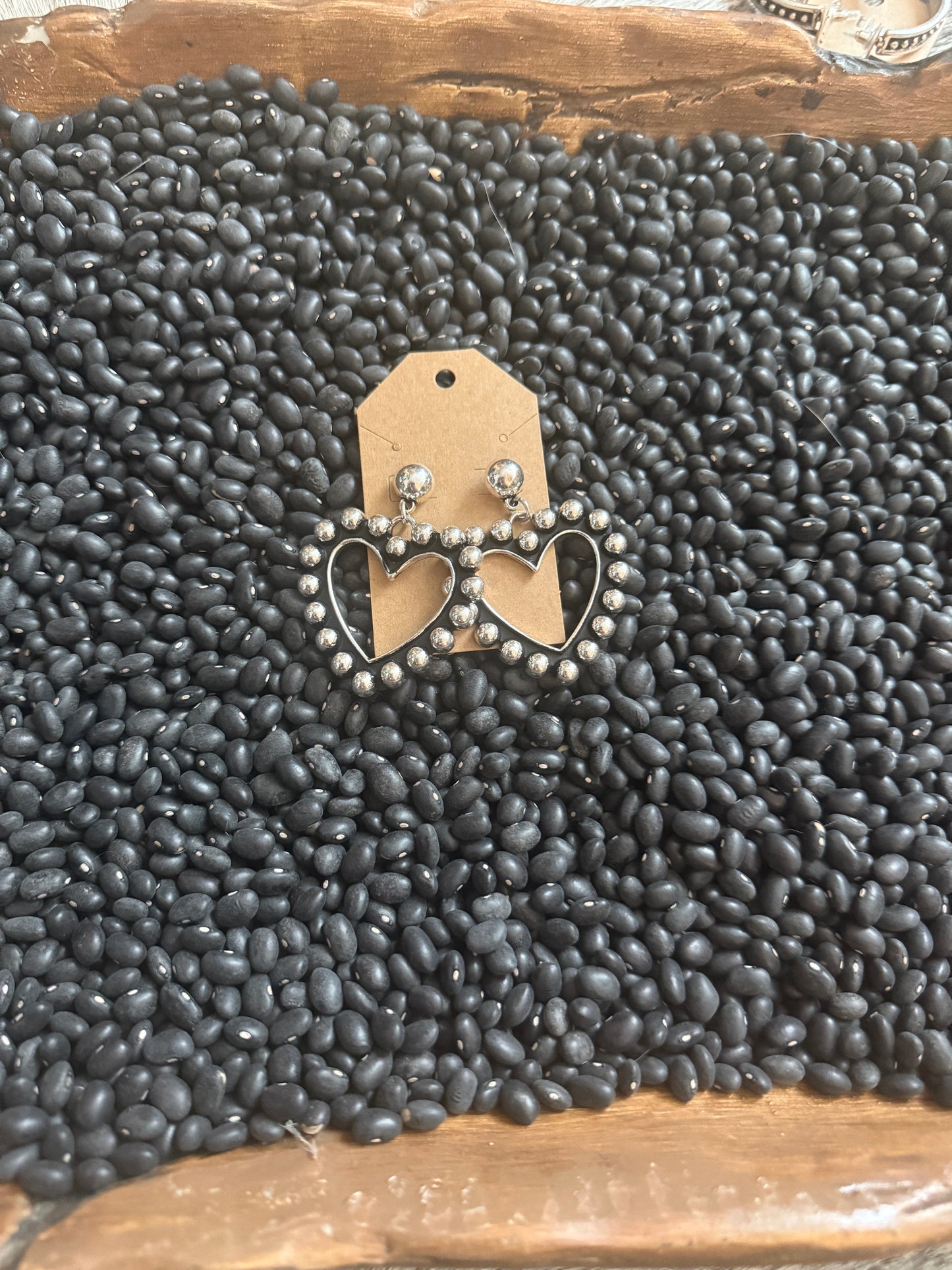 Heart Half Dot Earrings