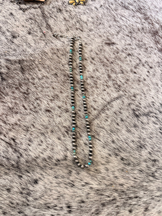 Turquoise and Design Necklace