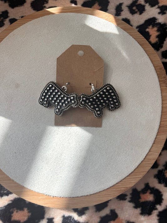 Half Dot Cow Earrings