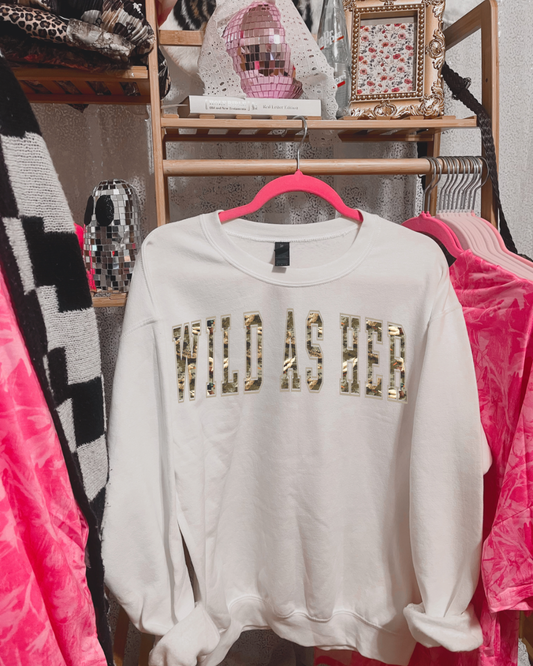 Wild as her camo tee