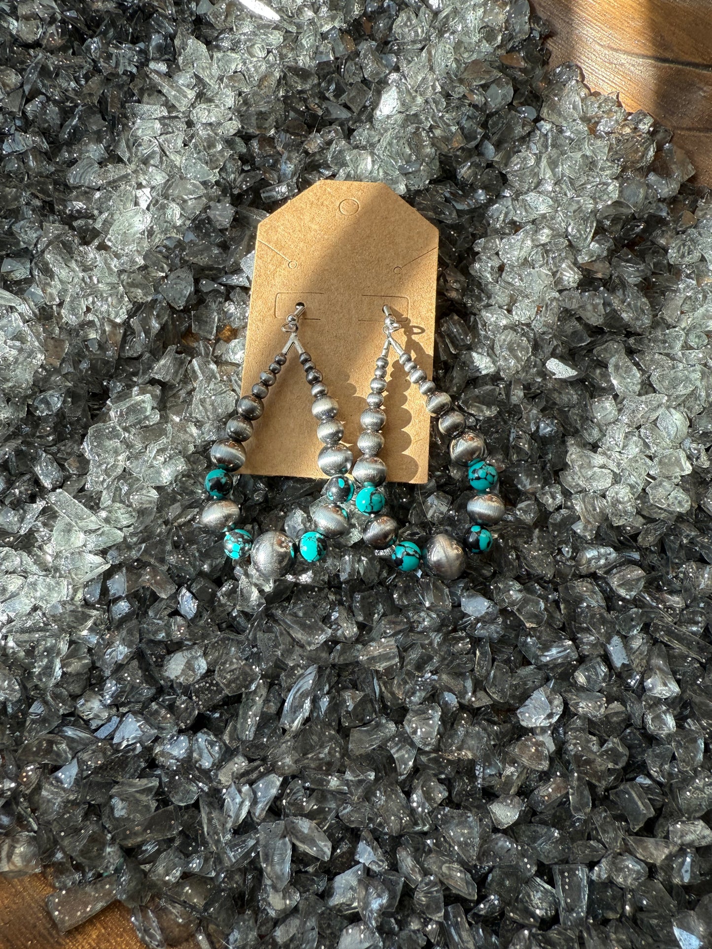 Turquoise and Silver Earrings