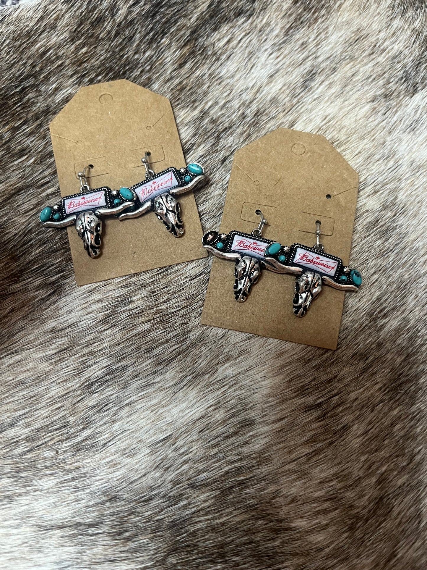 Budweiser Longhorn Earrings