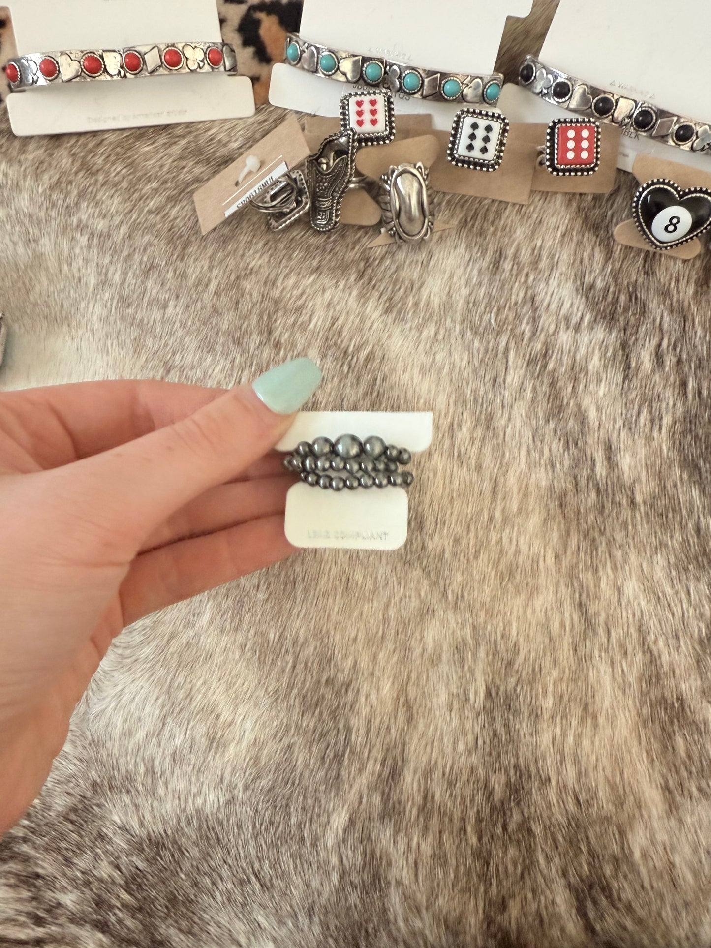 Gray Pearl Rings
