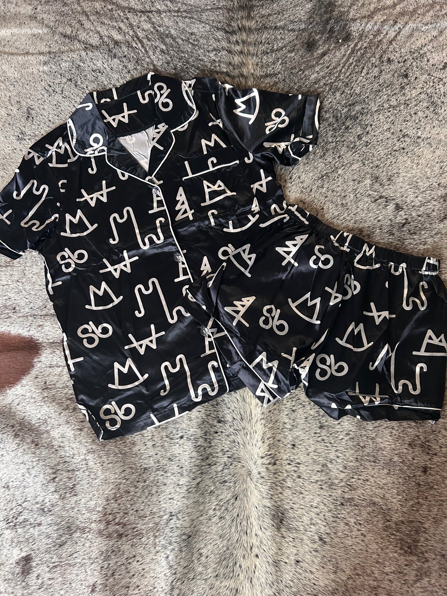 (PRE-ORDER) Black Branded PJ Sets