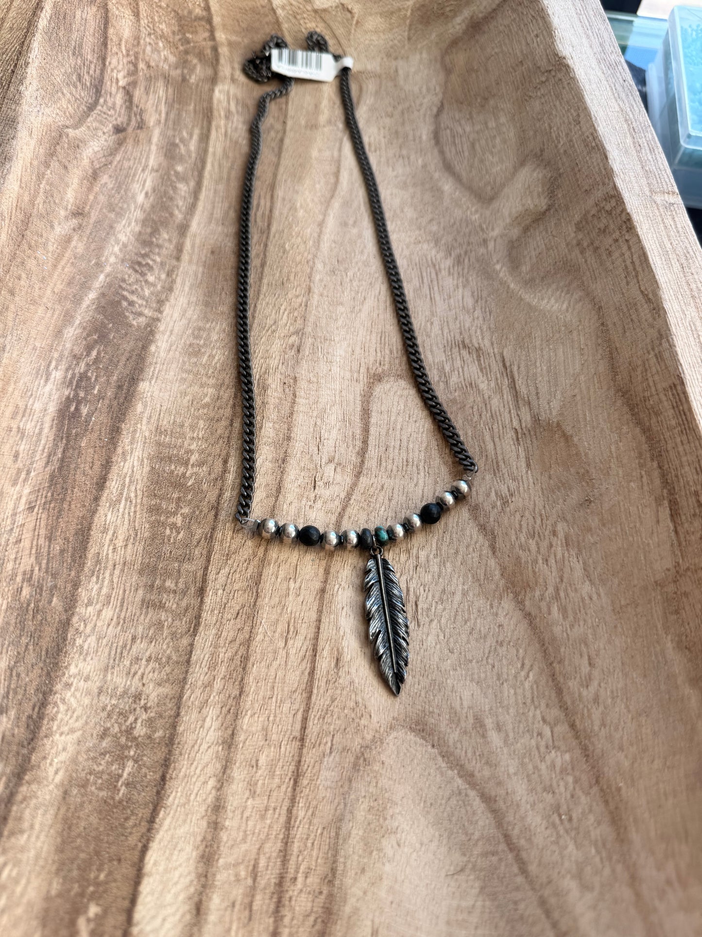 Black Chain W/Feather