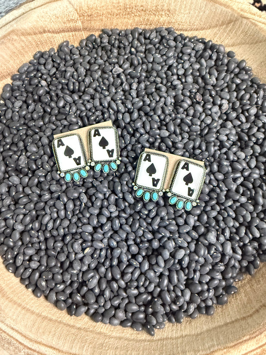 Ace Turquoise Studs!