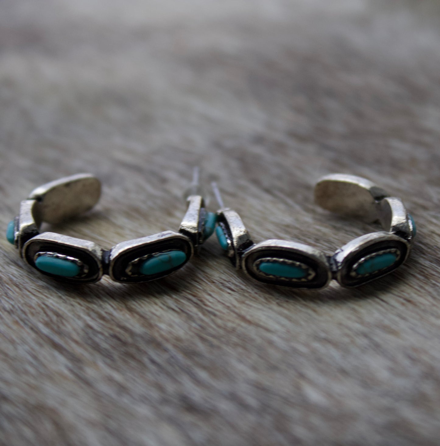 Turquoise Hoops