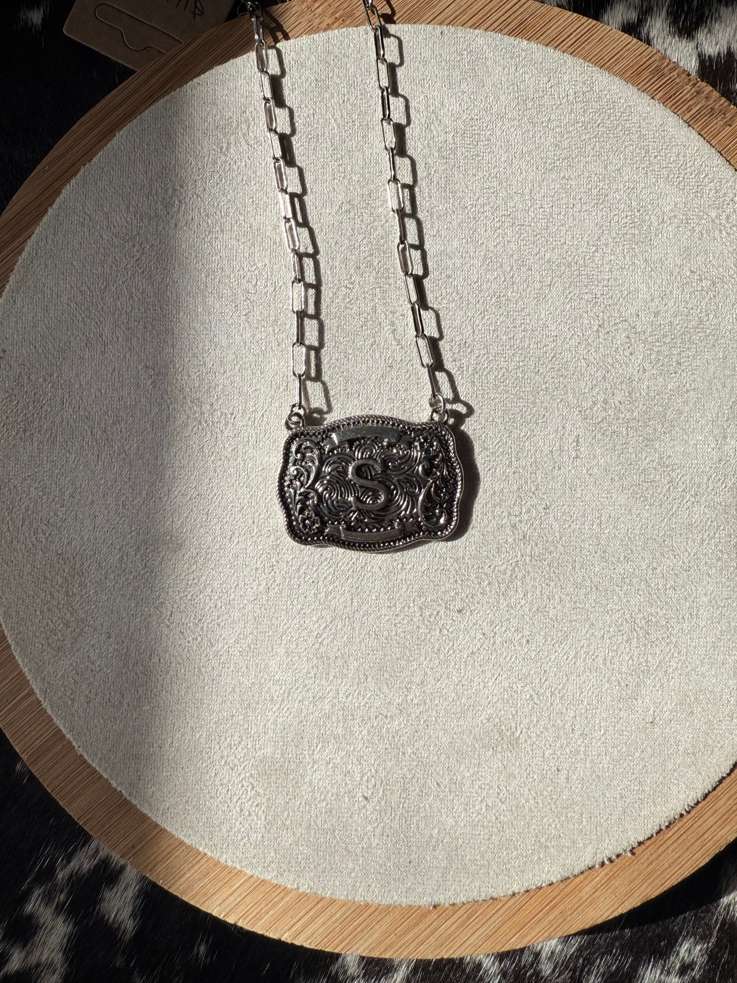 Buckle Intial Necklace