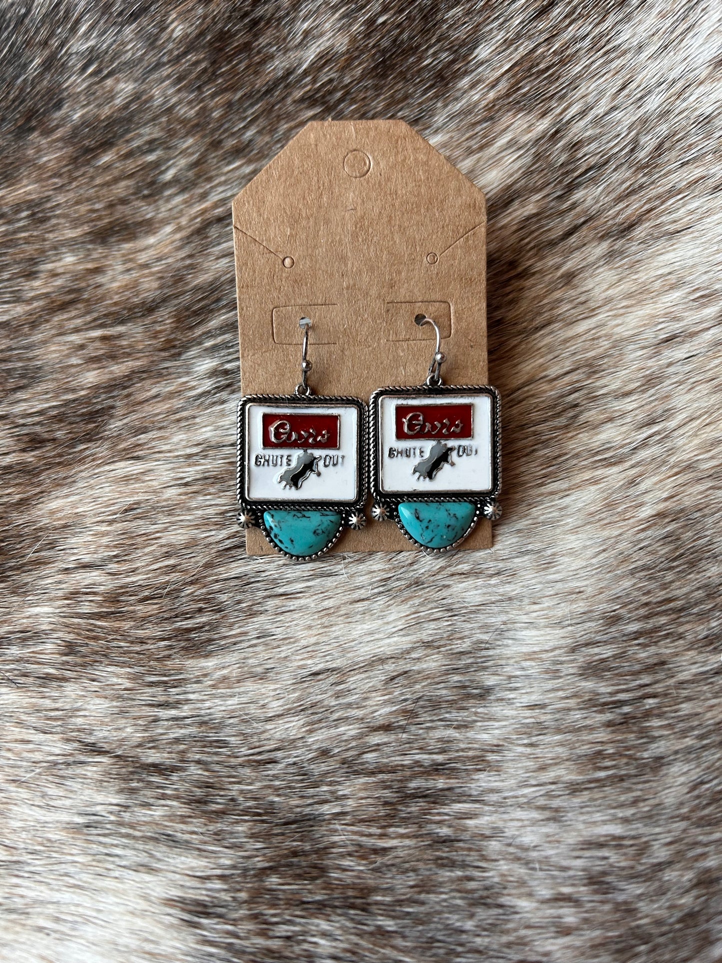 Coors and Turquoise Earrings