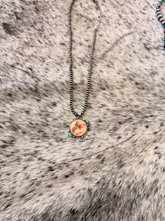 Cowboy Pendent Necklace