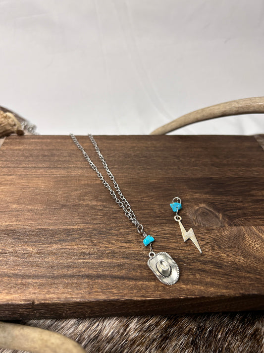 Charms and Turquoise Necklace