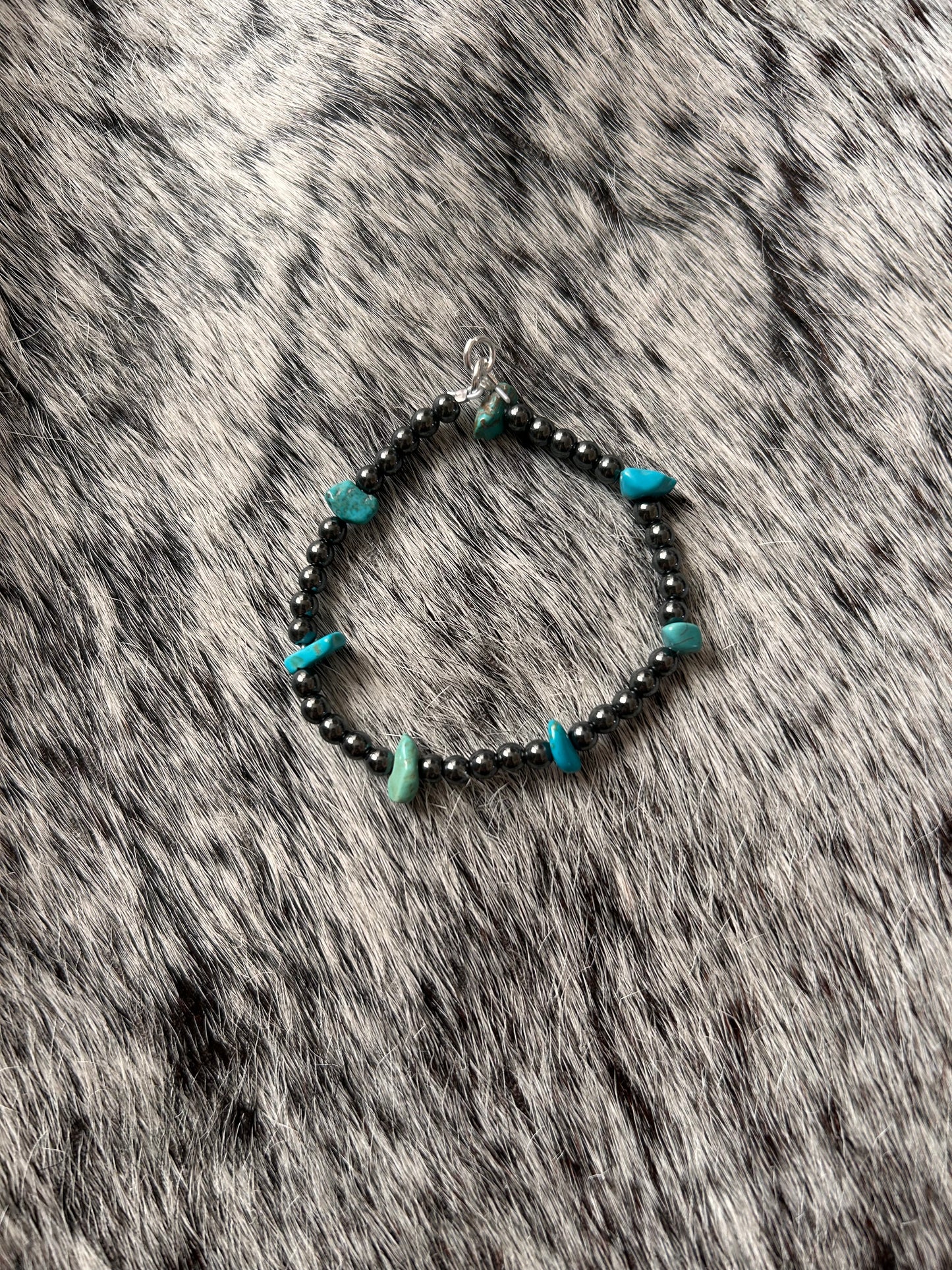 Turquoise Chips and Dimes Bracelet