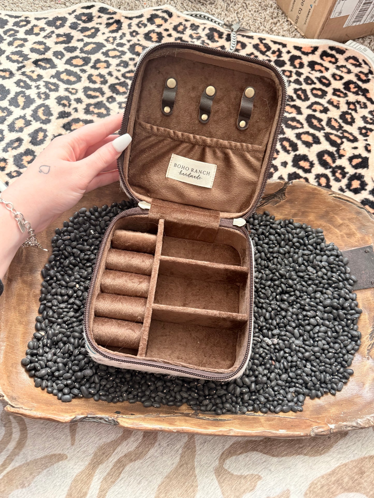Cowhide Jewelry Box