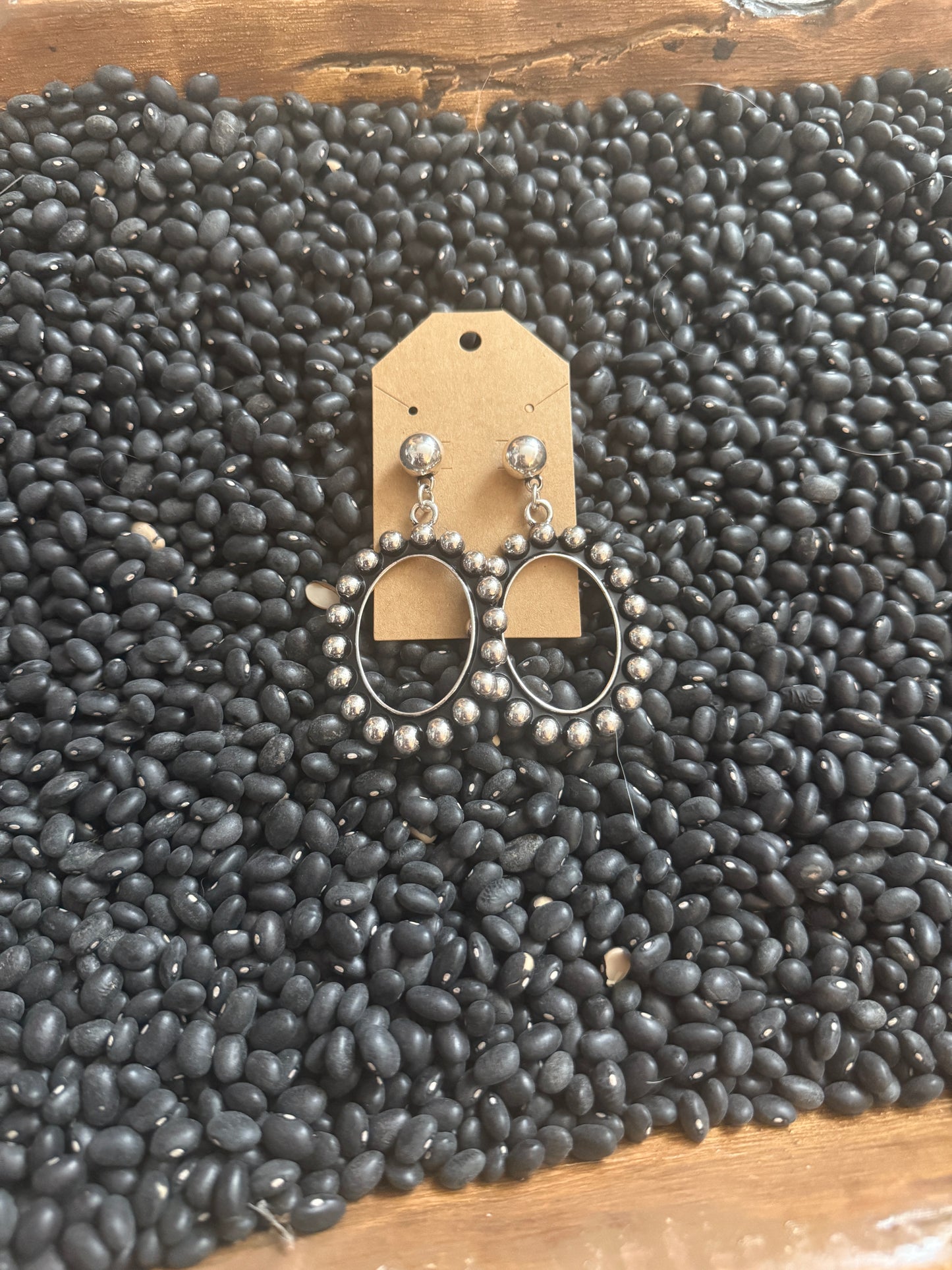 Big Circle Half Dot Earrings