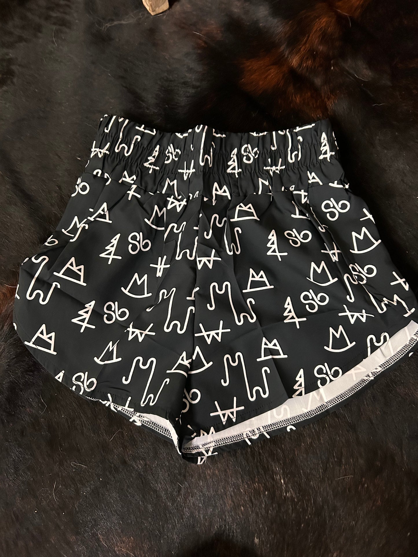 Black Branded Shorts