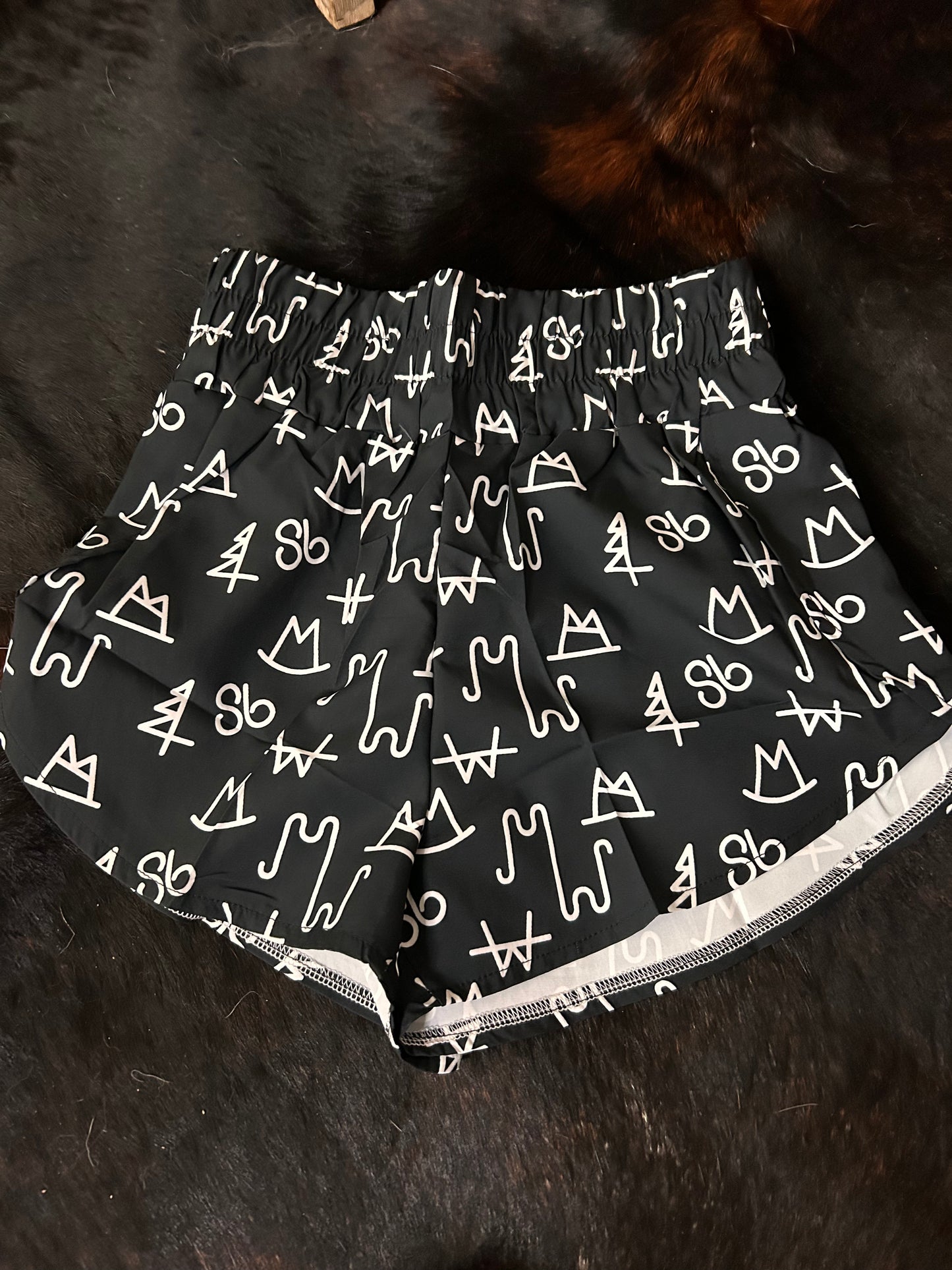 Black Branded Shorts