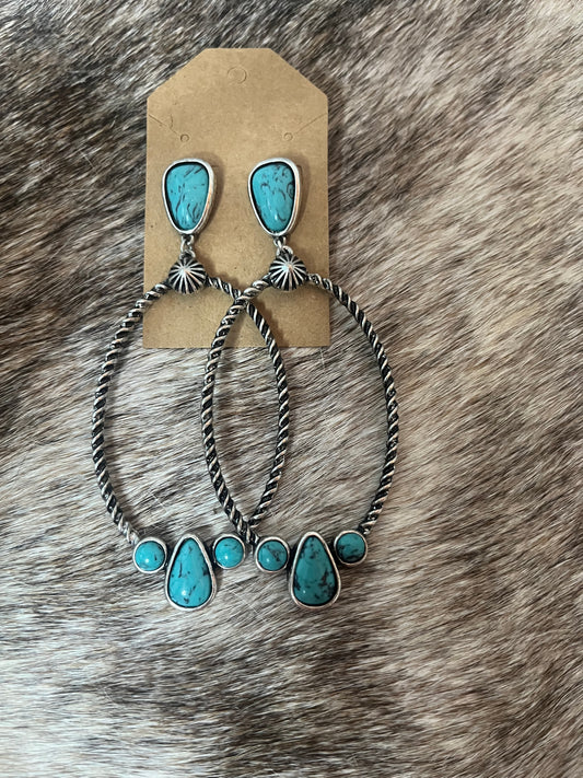 Teal and Turq Earrings