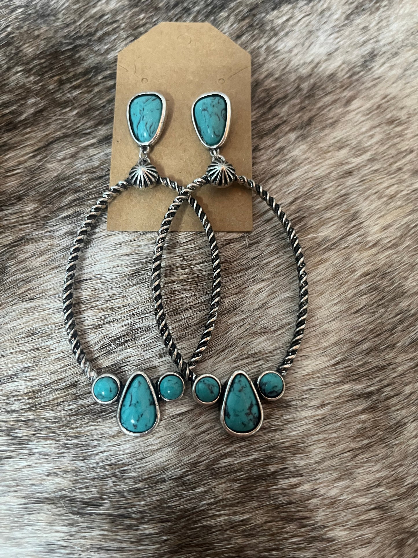 Teal and Turq Earrings