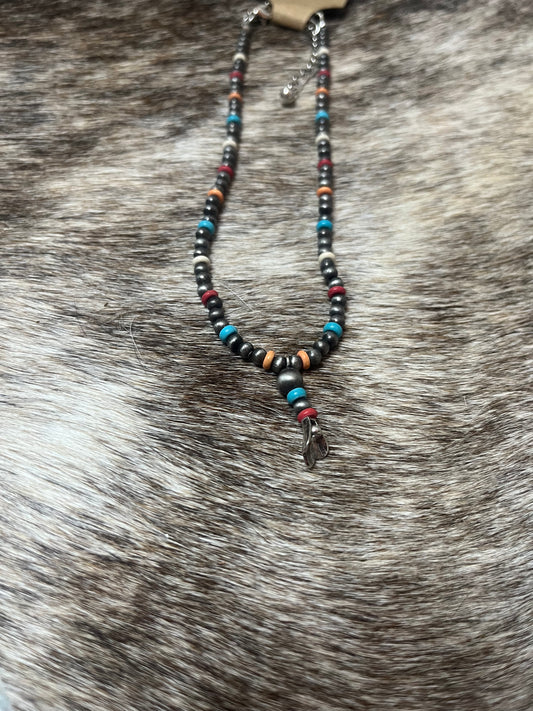 (faux) Navajo and Turquoise Necklace