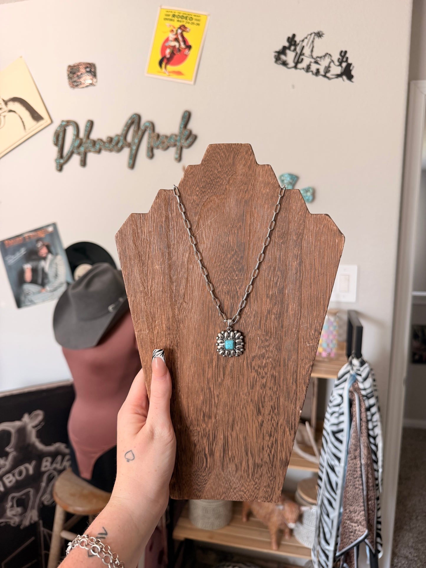 Turquoise Flower Necklace