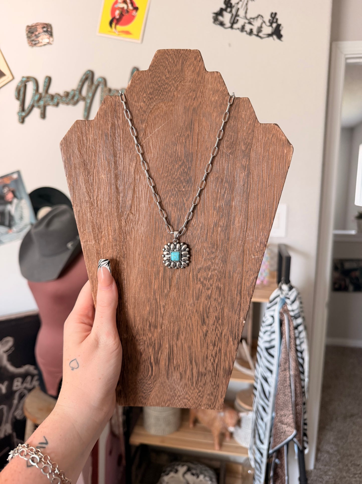 Turquoise Flower Necklace