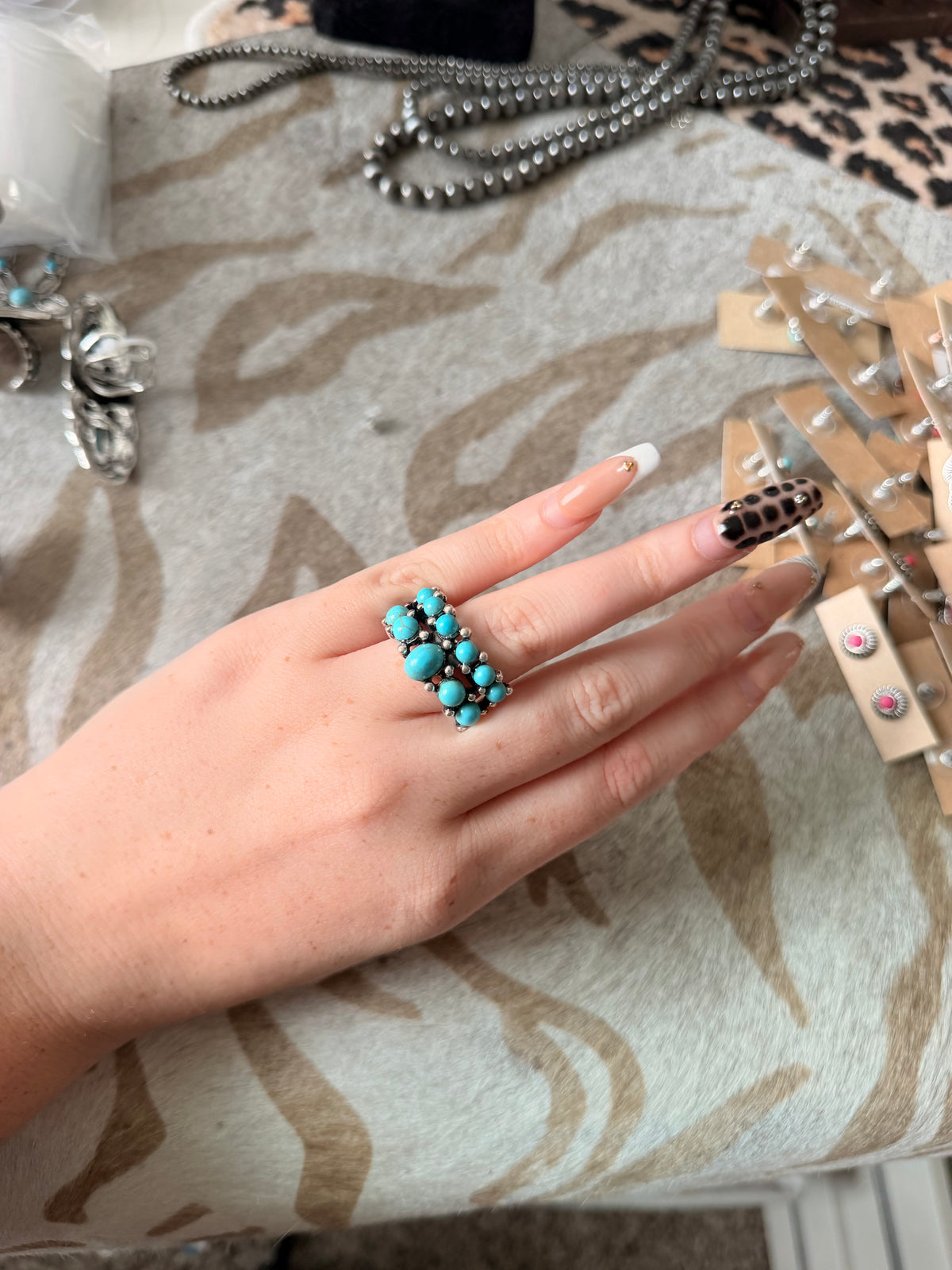 Turquoise Dot Ring