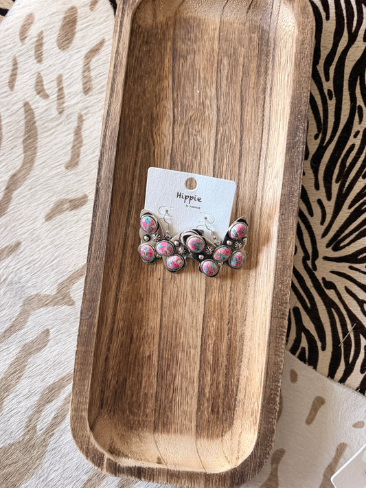 Pink Butterfly Earrings