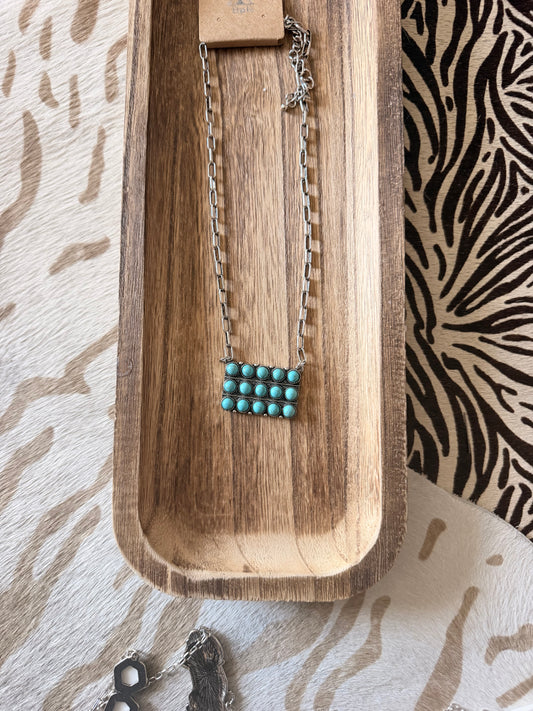 Turquoise Bar Necklace