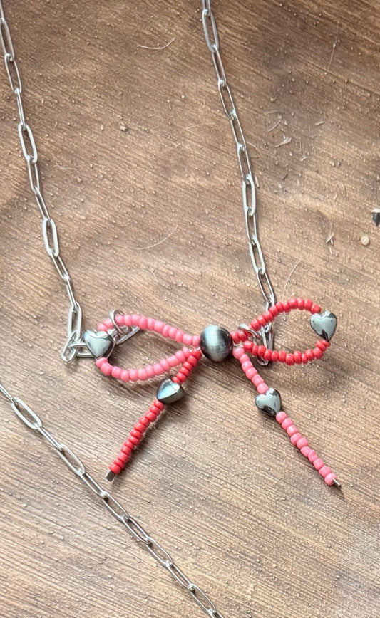 Heart Bow Necklace
