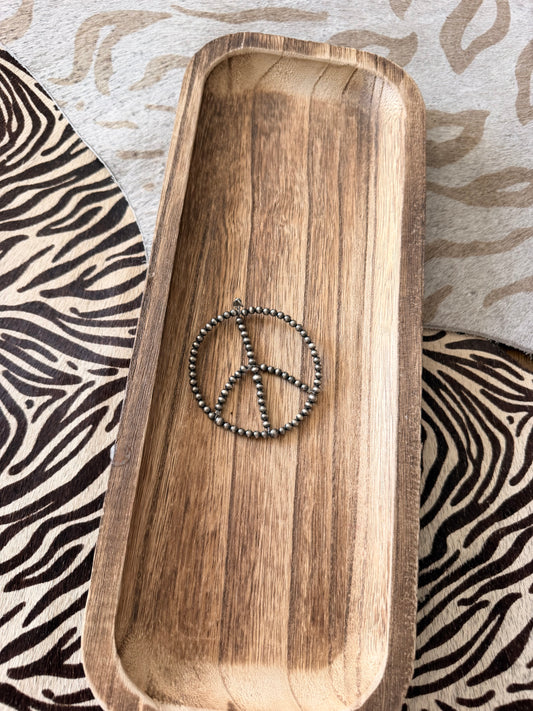 Sterling Silver Peace Sign Pendent