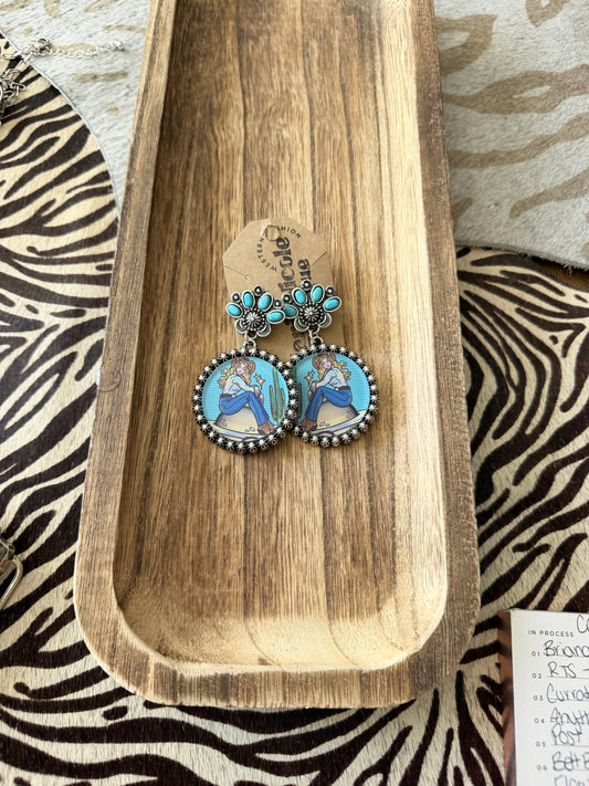 Sitting on Saturn Earrings