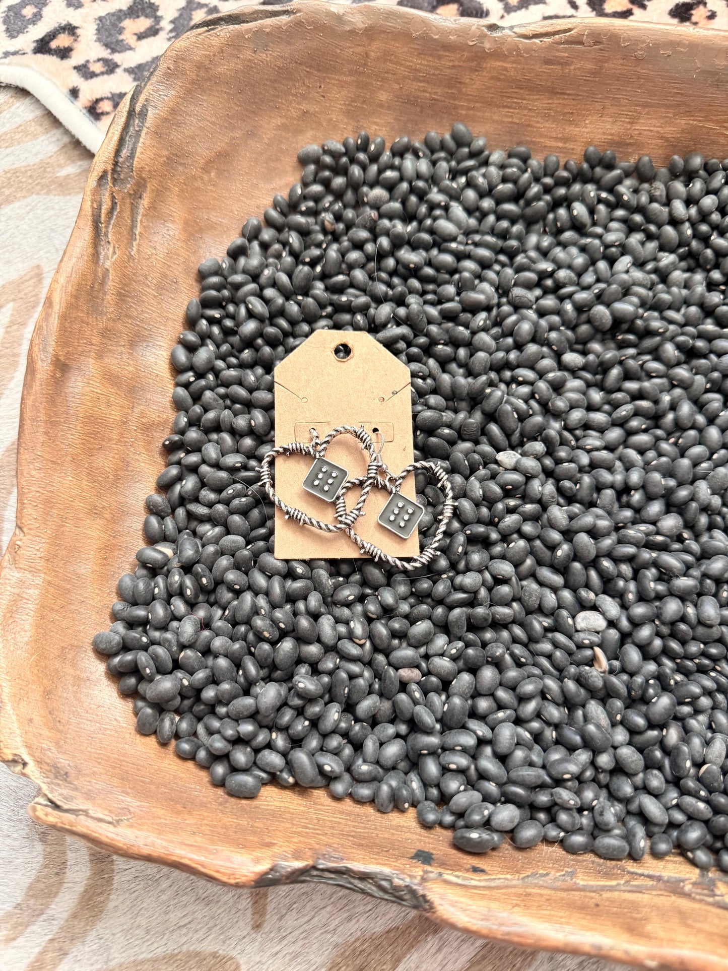 Dice Heart Earrings