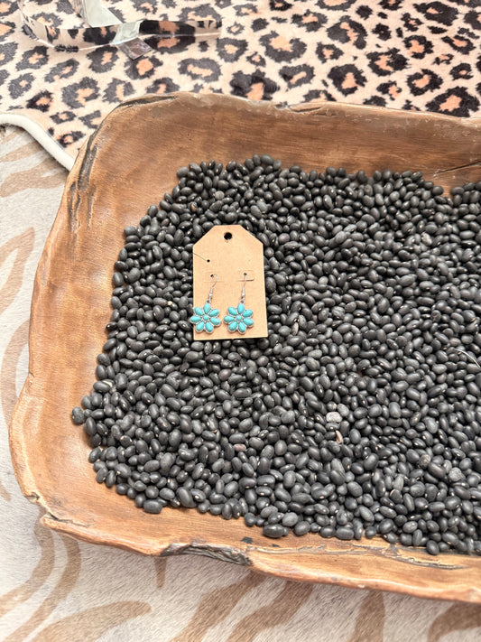 Turquoise Flower Earrings