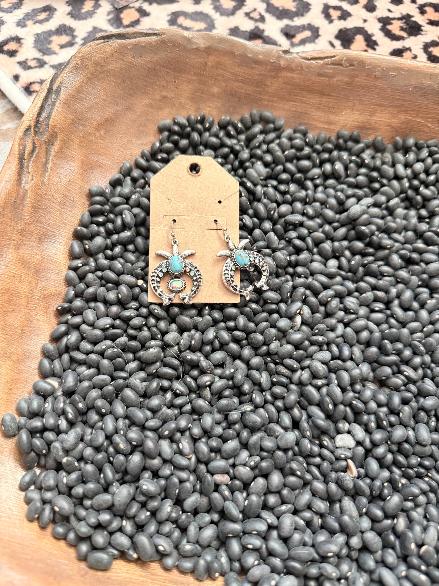 Turquoise Sparkly Earrings