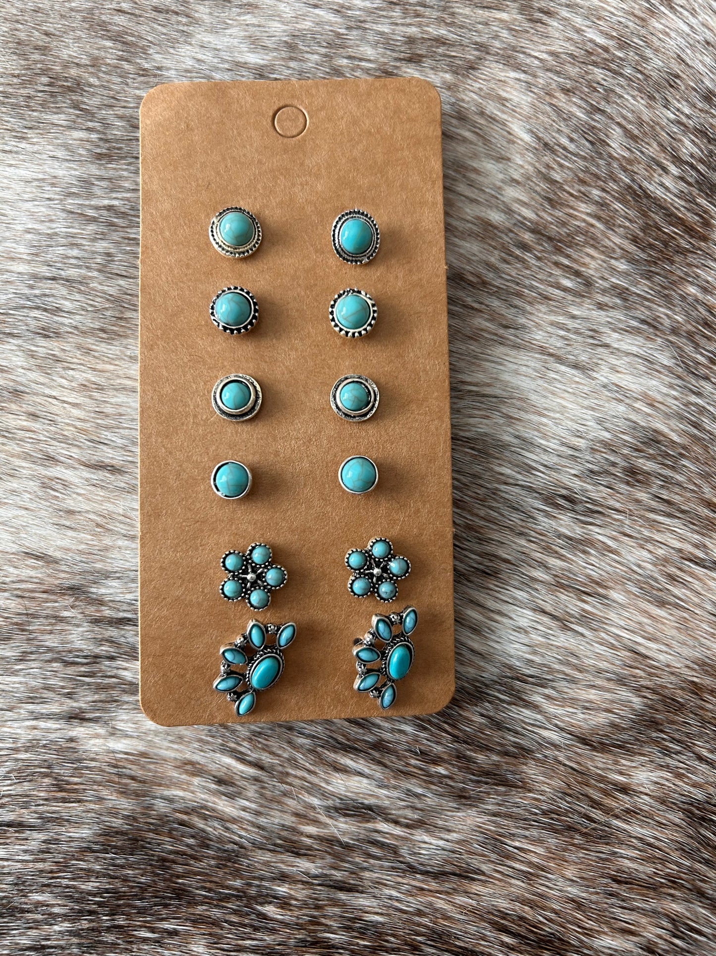 Earring Pack (All around turquoise, Boots and Horses, longhorns and shells)