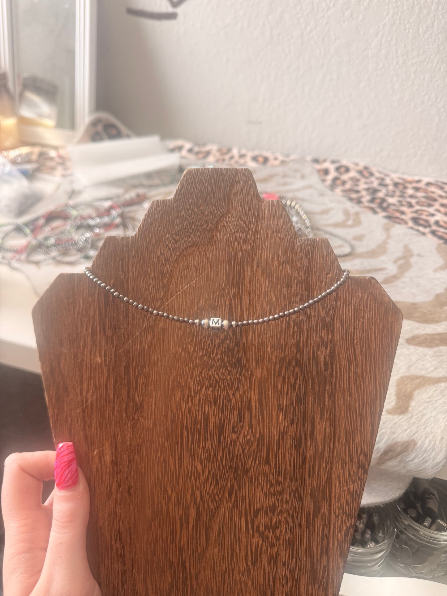 Silver Initial Necklace - Authentic